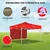 OUTO 6.5 Feet (Red) Foldable Gazebo Tent with 3 Side Open/Pop-up For outdoor Garden