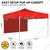 OUTO 6.5 Feet (Red) Foldable Gazebo Tent with 3 Side Open/Pop-up For outdoor Garden