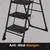 Premium Quality 3.5 Ft. Durable Multipurpose 3-Step Folding Ladder with Wide Steps