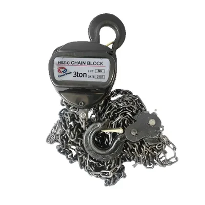 Crown Power 3 Ton 3 Meter Double Fall Chain Pulley Block, 3 Meter Standard Lift With 8 mm Load Chain