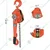 VOLTZ 3 Ton Ratchet Lever Chain Hoist Block, 1.5 meters Lifting Height With 6 Month Manufacturing Warranty