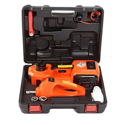 Heavy Duty 3 Ton 4-in-1 Electric Car Jack Set with Impact Wrench Kit, LED Flasher, Inflator Pump for MPV, SUV, Sedan & Truck