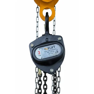 TUFLIFT 3 Ton VD Series Chain Pulley Block with Ball Bearing, 3 meter Standard Lift