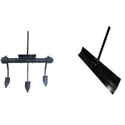 Heavy Duty Adjustable 3 Tyne Cultivator & Leveler Attachment Combo For 5 To 10 HP Power Tiller / Cultivator