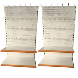 Premium Quality 6 x 3 Feet  Display Rack  With 2 Shelf & 12 Hooks - Set Of 2