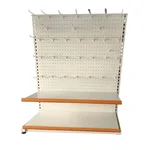 Premium Quality 7 x 3 Feet Display Rack With 2 Shelf & 12 Hooks - Set Of 1