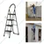 Premium Quality 4-Step Foldable ladder with Safety Locking Mechanism and Slip resistant Foot Pad 