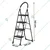 Premium Quality 4-Step Foldable ladder with Safety Locking Mechanism and Slip resistant Foot Pad 