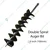 Heavy Duty 4 inch Double Spiral Drill Bit For Earth Auger/ Post Hole Digger Machine