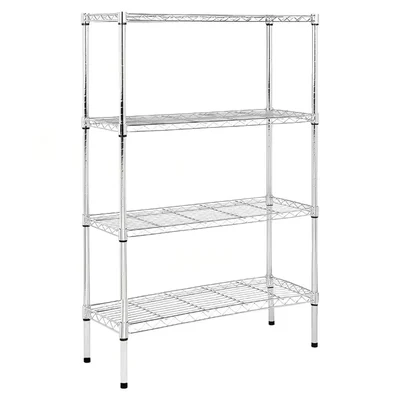 Rackwell 36X15X60 Inches 4 Shelves Stainless Steel Adjustable Boltless Rack For Multipurpose Uses