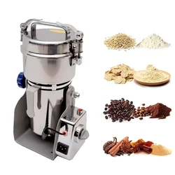 Heavy Duty 400gm Electric Dry Masala & Herbs Grinder Swing Type 1500W with Free Accessories 