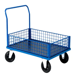 Heavy Duty 400 kg Load Capacity (UDL) Material Handling Trolley with 4-inch x 2-inch Polypropylene Wheel