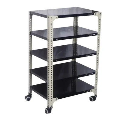 Alija 40 x 23 x 15 Inch 5 Shelves Multipurpose Storage Rack With Caster Wheel (22 Gauge Shelves & 16 Gauge Angle)