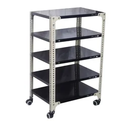 Alija 40 x 23 x 15 Inch 5 Shelves Multipurpose Storage Rack With Caster Wheel (22 Gauge Shelves & 16 Gauge Angle)