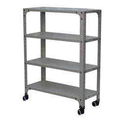Alija 40 x 29 x 12 Inch 4 Shelves Multipurpose Storage Rack With Caster Wheel (22 Gauge Shelves & 16 Gauge Angle)