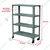Alija 40 x 29 x 12 Inch 4 Shelves Multipurpose Storage Rack With Caster Wheel (22 Gauge Shelves & 16 Gauge Angle)