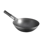 40cm Mild Steel Chinese Wok with Heat-Resistant Bakelite Rubber Handle for Stir-Frying