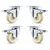 Heavy Duty 40 MM Double Bearing Plate Swivel With Brake Type caster Wheel ( Pack of 4)