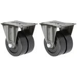 Heavy Duty 150 kg Load Capacity 2 pcs 1.6 inch (40 mm) Fixed Type Derlin Bearing Nylon Caster Wheel