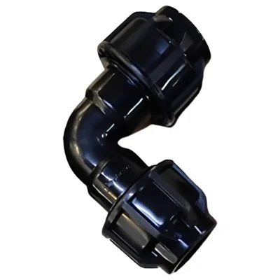40Mm Two Cap Plastic 90 Degree Union Elbow Quick Connector High Pressure Resistance Irrigation Watering Fittings (Pack Of 5)