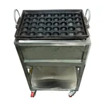 Aarogyam 40 Pits Long Burner Paniyaram Cooking Set Cast Iron 5x8 Pattern Cavities Lid