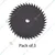 Heavy Duty 3 Pieces of 40 Teeth Black Carbon Steel Blade for Petrol Brush Cutter, BC-163