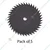 Heavy Duty 5 Pieces of 40 Teeth Black Carbon Steel Blade for Petrol Brush Cutter, BC-163