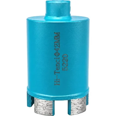 HI-TENCI 42mm Granite Core Bit with M-10 Thread for Hard Natural Stone Precision Drilling
