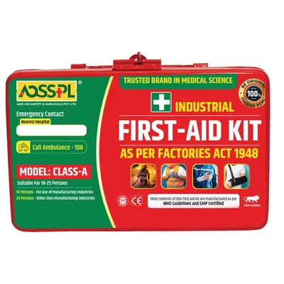 Premium Quality 42 pcs Industrial First Aid Kit Class-A with Metal Box