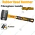 INGCO 450gm Rubber Head Hammer with Fiberglass Handle (HRUH8216)