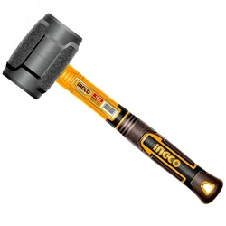 INGCO 450gm Rubber Head Hammer with Fiberglass Handle (HRUH8216)