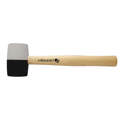 Högert Technik HT3B044 450g Rubber Mallet – Surface-Safe Tiling & Masonry Hammer with Seasoned Ash Wood Handle