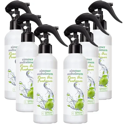6 Pack of Zimmer Aufraumen (450ml x 6pcs) Room Air Freshener With Green Apple Fragrance for Home, Hotels, Restaurants
