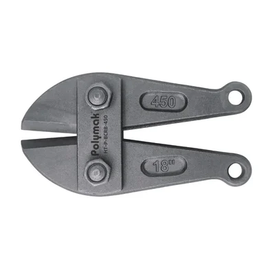 Polymak 450mm 18" Drop Forged Steel Bolt Cutter Replacement Blade with 56-60 HRC Hardness Jaws, HT-P-BCRB-450