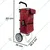 EverBest® 45 Liter Capacity Jumbo Shopping Trolley Bag with Wheels ( Colour- Red ) 
