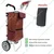 EverBest® 45 Liter Capacity Jumbo Shopping Trolley Bag with Wheels ( Colour- Red ) 