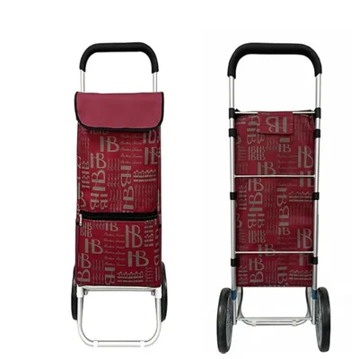 EverBest® 45 Liter Capacity Jumbo Shopping Trolley Bag with Wheels ( Colour- Red ) 