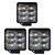 Gramstrong 48 Square Led Spot Beam Light for Off Road Truck, Jeep, Bike, Car, Motorcycle (Pack of 3)