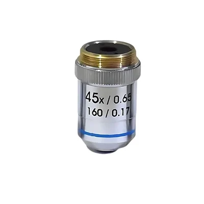 Labgo 45X Microscope Objective Lens for Detailed Cell Examination High NA Metal Construction