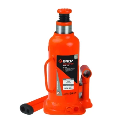 Groz 12 Ton Capacity 465 Mm Maximum Lifting Hydraulic Bottle Jack For Hcv,Trucks,Buses 