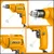 Ingco 0.6 to 6.5 mm 450 Watt Electric Drill With Variable Speed & R/F Function, 4300 RPM (ED45658)