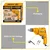 Ingco 0.6 to 6.5 mm 450 Watt Electric Drill With Variable Speed & R/F Function, 4300 RPM (ED45658)