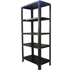 Alija 48 x 23 x 12 Inch 5 Shelves Multipurpose Storage Rack With Accessories