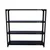 Alija 48x47x12 Inch 4 Shelves Slotted Angle Metal Rack For Multipurpose Uses ( Colour-Black ) (Gauge-24 gauge shelves, 18 gauge angle)