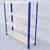 Alija 48x47x12 Inch 4 Shelves Slotted Angle Metal Rack For Multipurpose uses (Blue Angle & Ivory Shelves)(Gauge-22 gauge shelves, 16 gauge angle)