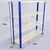 Alija 48x47x12 Inch 4 Shelves Slotted Angle Metal Rack For Multipurpose uses (Blue Angle & Ivory Shelves)(Gauge-22 gauge shelves, 16 gauge angle)