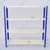 Alija 48x47x12 Inch 4 Shelves Slotted Angle Metal Rack For Multipurpose uses (Blue Angle & Ivory Shelves)(Gauge-22 gauge shelves, 16 gauge angle)