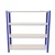 Alija 48x47x12 Inch 4 Shelves Slotted Angle Metal Rack For Multipurpose uses (Blue Angle & Ivory Shelves)(Gauge-22 gauge shelves, 16 gauge angle)