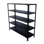 ALIJA 5 Shelves 48 x 47 x 15 Inch 20 Gauge Metal Storage Rack For Multipurpose Uses