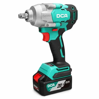 DCA 1/2 Inch 12.7mm 20V 2400 RPM 488Nm 3 Speed Smart Loosen Brushless Heavy Duty Cordless Impact Wrench ADPB488